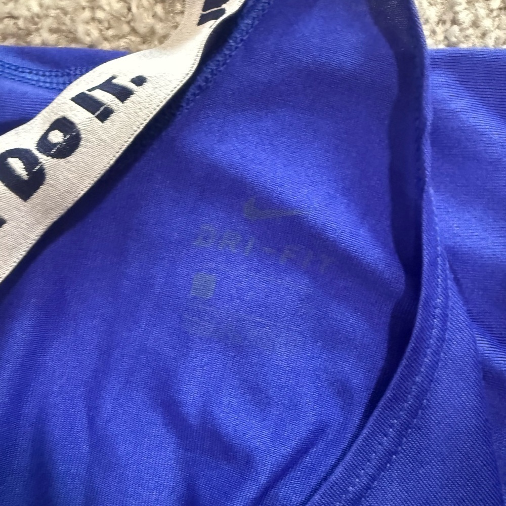 Like new Nike “Just Do It” Racerback Tank – Size Small royal electric blue - Picture 5 of 5